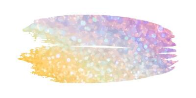 Brush stroke with multi colored glitter. Rainbow stroke. Colorful rainbow background vector