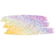 Rainbow gradient paint stroke. Brush stroke with multi colored glitter. Colorful rainbow background vector