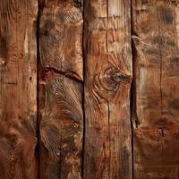 A close up of a wooden wall with many different types of wood photo