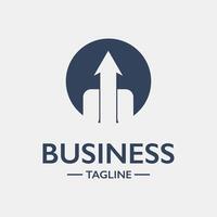 Business logo with an arrow pointing up vector