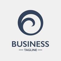 A business logo with a circular shape vector