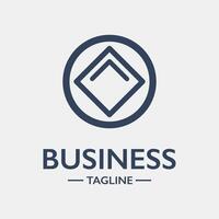Business logo template with a square shape vector