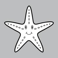 A starfish with a smiley face on it vector