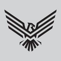 The eagle logo is black and white vector