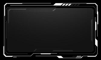 HUD frames white grey user interface elements design modern technology futuristic control panel screen digital hologram window gaming menu touching cyber monitor set on black background vector