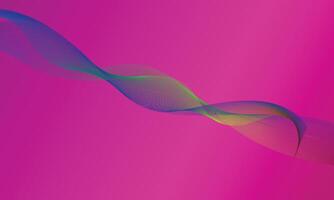 abstract background with smooth lines and waves in pink and yellow colors vector