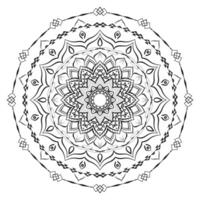 Linear illustrator art mandala background vector