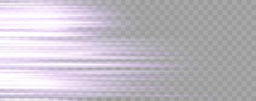 Light neon flow, zoom in motion effect, purple glow speed lines, colorful light trails, stripes. vector