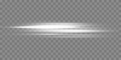 White horizontal lensflare. Light flash with rays or spotlight. Silver glow flare light effect. vector