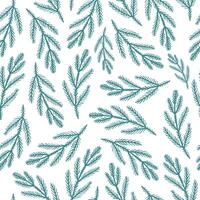 Christmas and winter seamless pattern with fir tree branches for wallpaper, digital paper, scrapbooking, stationery, wrapping paper, towels, kitchenware, tablecloth, etc, EPS 10 vector