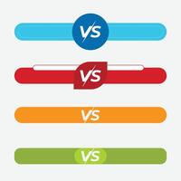 Modern versus battle set. Vs battle headline with colorful. Competitions between contestants, fighters or teams. vector