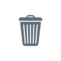Environment Trash Can Icon Template vector