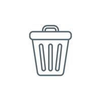 Trash Bin Can Icon Template vector