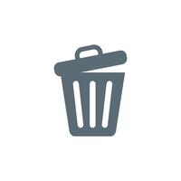 Opened Trash Can Icon Template vector
