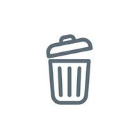 Simple Trash Can Icon Template Logo Design vector