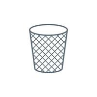 Wire Trash Can Icon Template vector