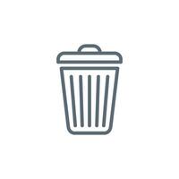 Minimalis Trash Can Icon Template vector