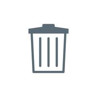 Classic Trash Can Icon Template vector