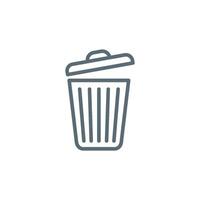 Ecology Trash Can Icon Template vector