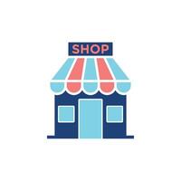Retro Color Shop Icon Template vector