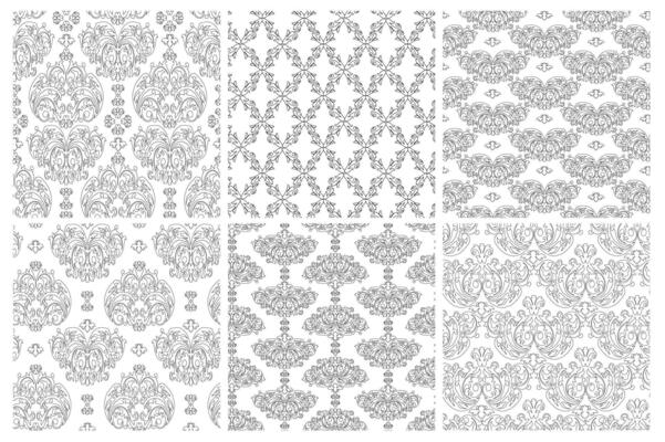 damask vintage baroque ornament. Retro pattern antique style. Seamless floral pattern. Royal wallpaper. Gothic background. black and white
