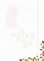 sheet of notebook paper with a design of plant elements vector