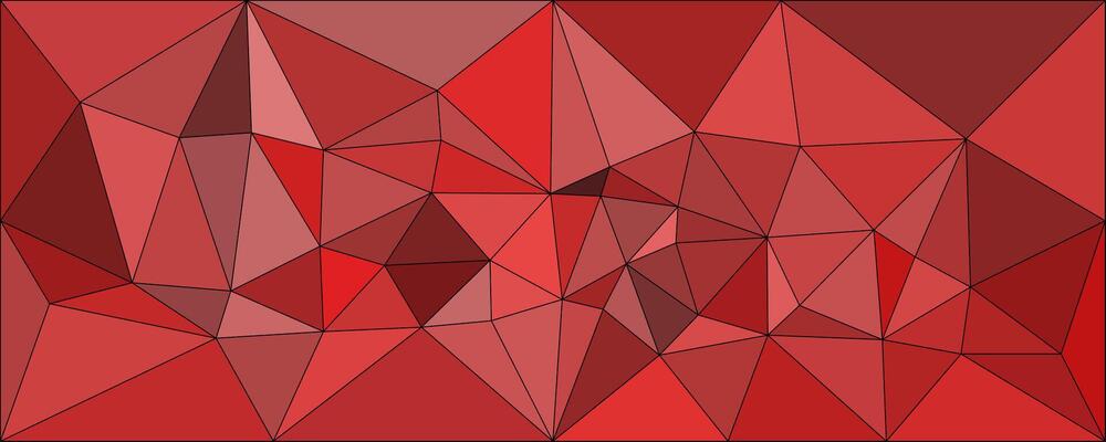 Red Geometrical Shape Polygonal Background Abstract Banner
