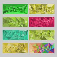 Set of Geometrical Shape Polygonal Background Abstract Banner vector
