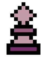 Pawn - chess piece in pixel art style vector