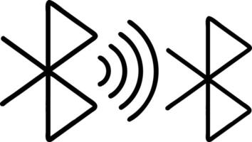 Bluetooth icon line art design vector