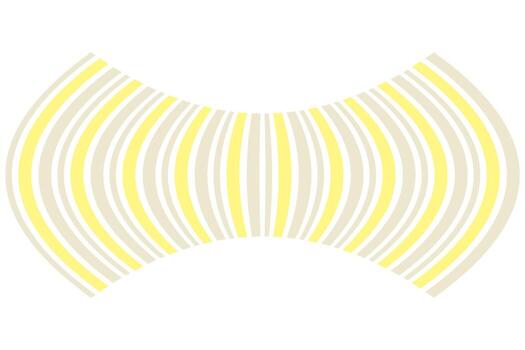 simple abstract yellow cream color bow shape creative geometric line pattern vector