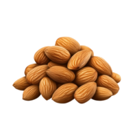 Whole Almonds isolate transparency background png
