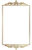 Gold border frame deco art nouveau simple line corner png