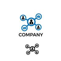 Network Office logo design vector