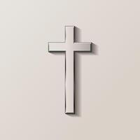 Minimal modern religious cross design vector