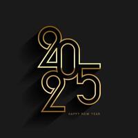 Modern Happy New Year background with gold typography design vector
