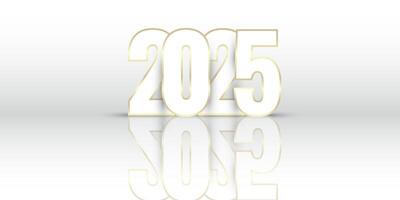 Minimal Happy New Year banner design vector