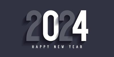 Minimal modern Happy New Year banner design vector