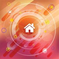 Abstract Home Background vector