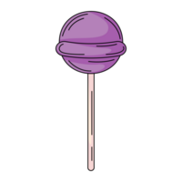 pirulí en un palo. tradicional niños dulce alimento. plano sencillo elemento, color ilustración. para logo, pegatina, imprimir, web diseño, scrapbooking png