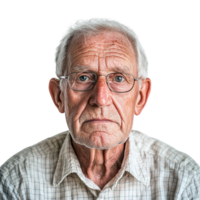 An older man with glasses looking at the camera png
