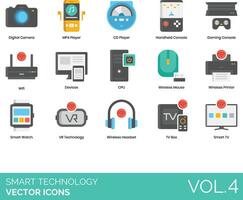 Smart technology icons set, volume 4 vector