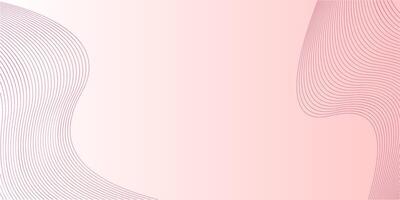 Abstract pink background with wavy lines vector