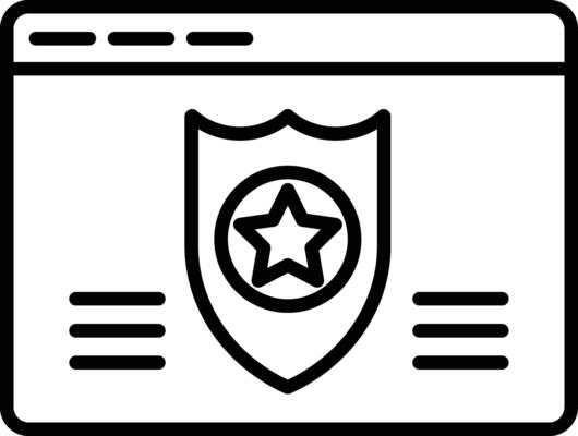 Online Police Illustration Icon