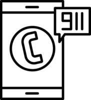 Call 911 Illustration Icon vector