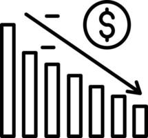 Decline Diagram Illustration Icon vector