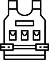 Bulletproof Vest Illustration Icon vector