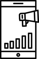 A smartphone with a megaphone on it vector