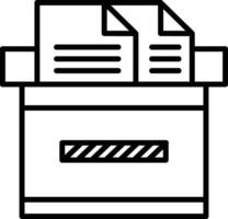 Documents Box Illustration Icon vector