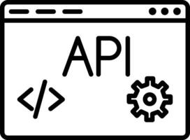 Web API Illustration Icon vector